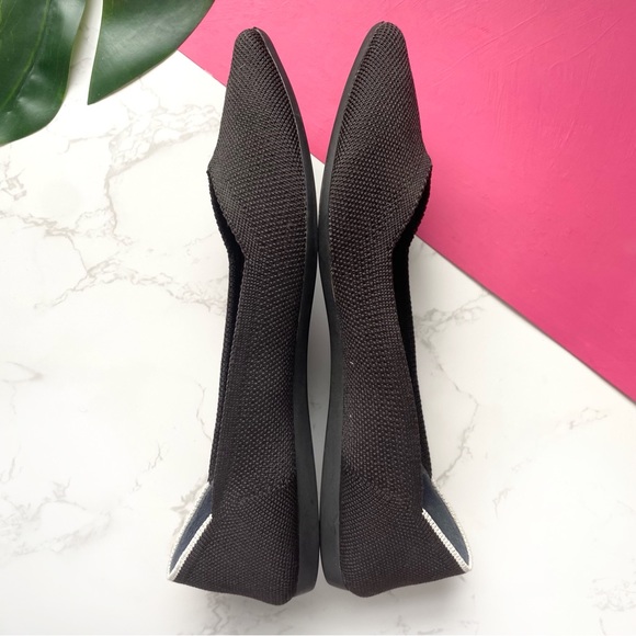 Rothy's White Halo Black Point Flats 8 - Picture 4 of 7